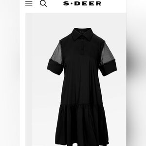 French Brand. S Deer. Womens Black Little Black... Dress? Shirt?  You decide